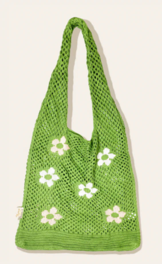 Green Floral Crochet Shoulder Bag - Pharm Favorites by Economy Pharmacy