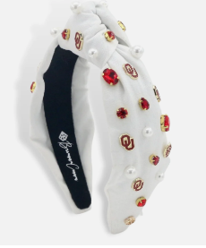 White & Crimson OU Headband - Pharm Favorites by Economy Pharmacy