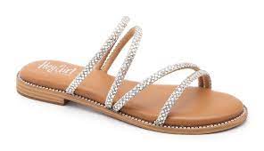 Corkys Clear Stone Strappy Sandals