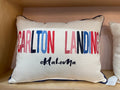 Carlton Landing, Oklahoma Pillow - Pharm Favorites by Economy Pharmacy