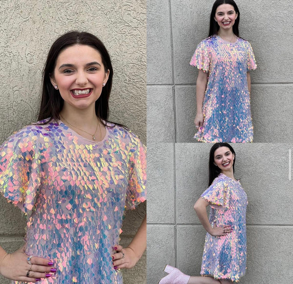 BuddyLove Pink Sequin Dress