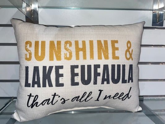 Sunshine & Lake Eufaula Pillow - Pharm Favorites by Economy Pharmacy
