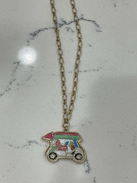 Canvas Golf Cart Necklace - Pharm Favorites by Economy Pharmacy